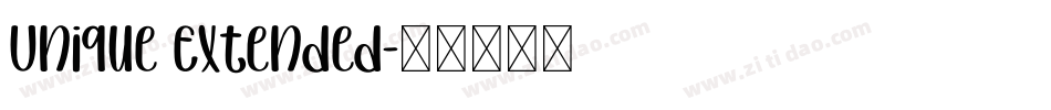 Unique Extended字体转换